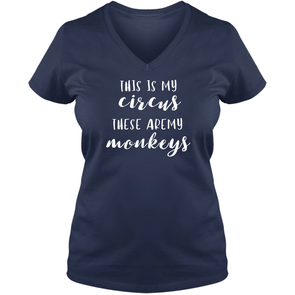 This Is My Circus Dark - Ladies V Neck Tee