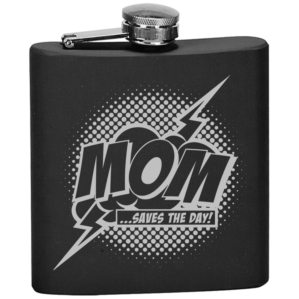 Mom Saves The Day Flask