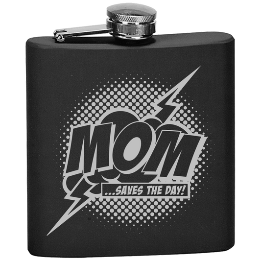 Mom Saves The Day Flask
