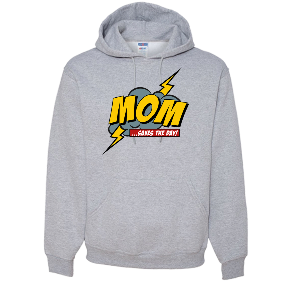 Mom Saves The Day Adult Hoodie - Light