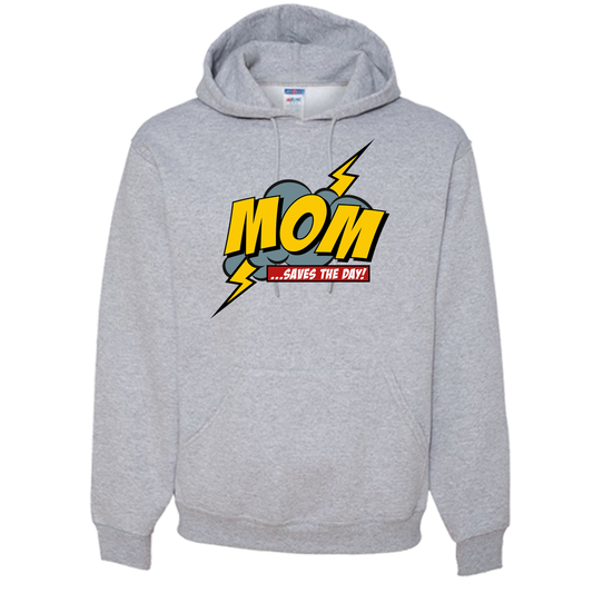 Mom Saves The Day Adult Hoodie - Light