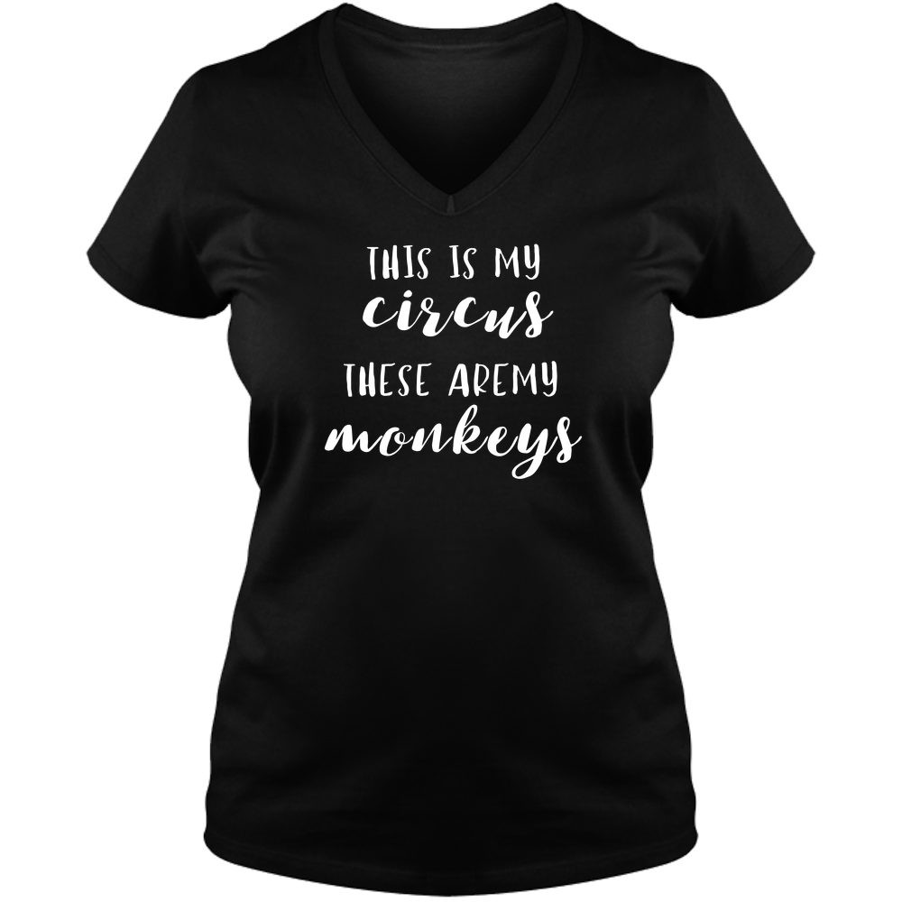 This Is My Circus Dark - Ladies V Neck Tee