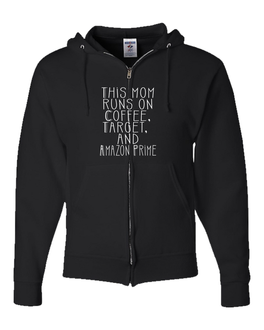 This Mom Runs Dark - Adult Zipper Hoodie
