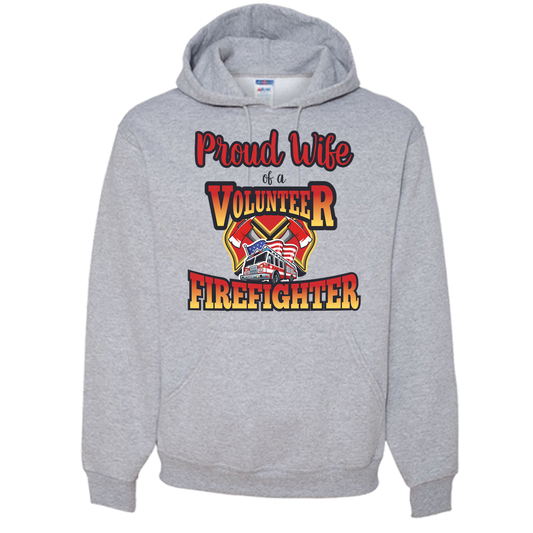 Volunteer Firefighter Wife - Adult Hoodie
