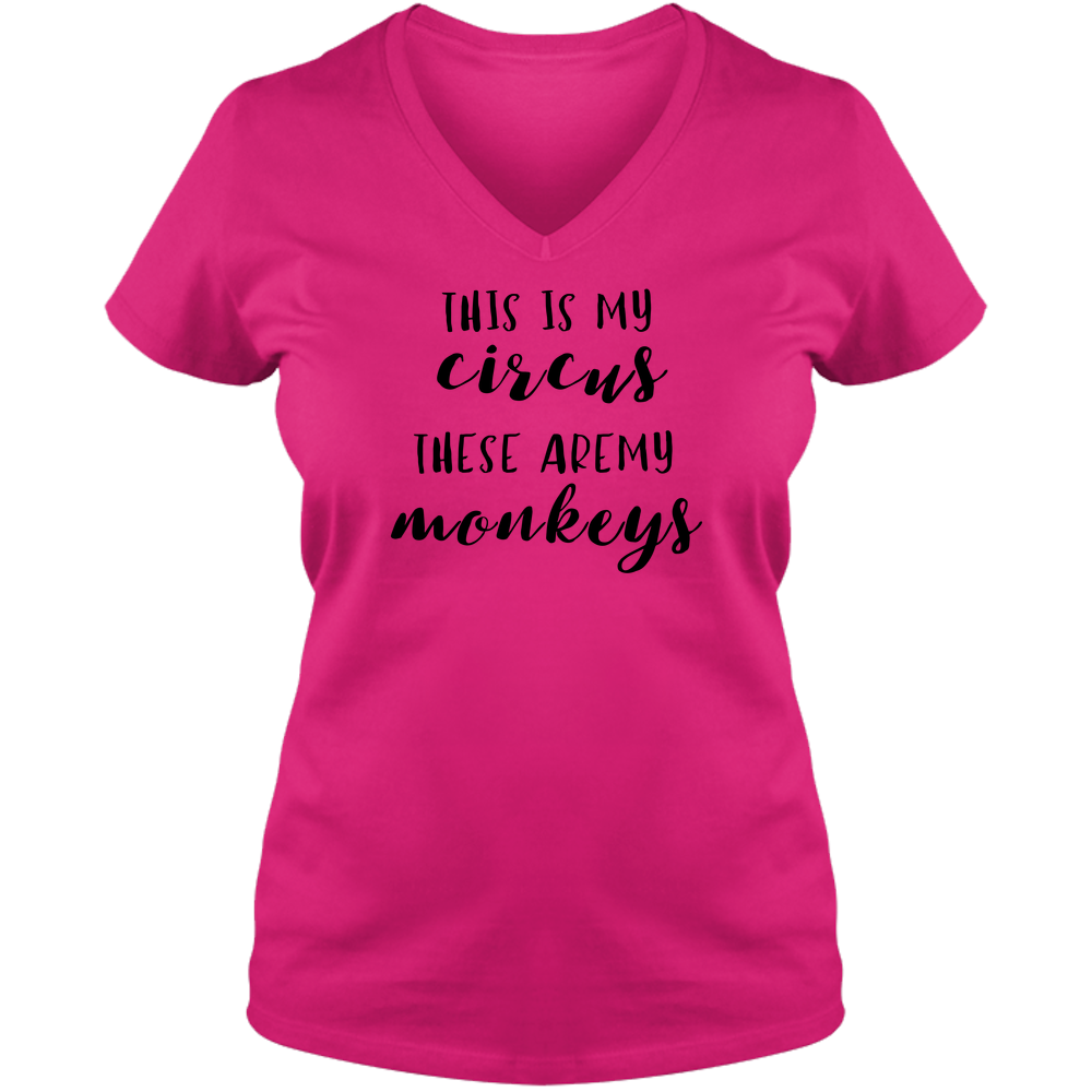 This Is My Circus Light - Ladies V Neck Tee
