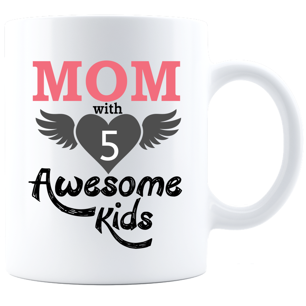 Mom With Awesome Kids - Light - Coffee Mug