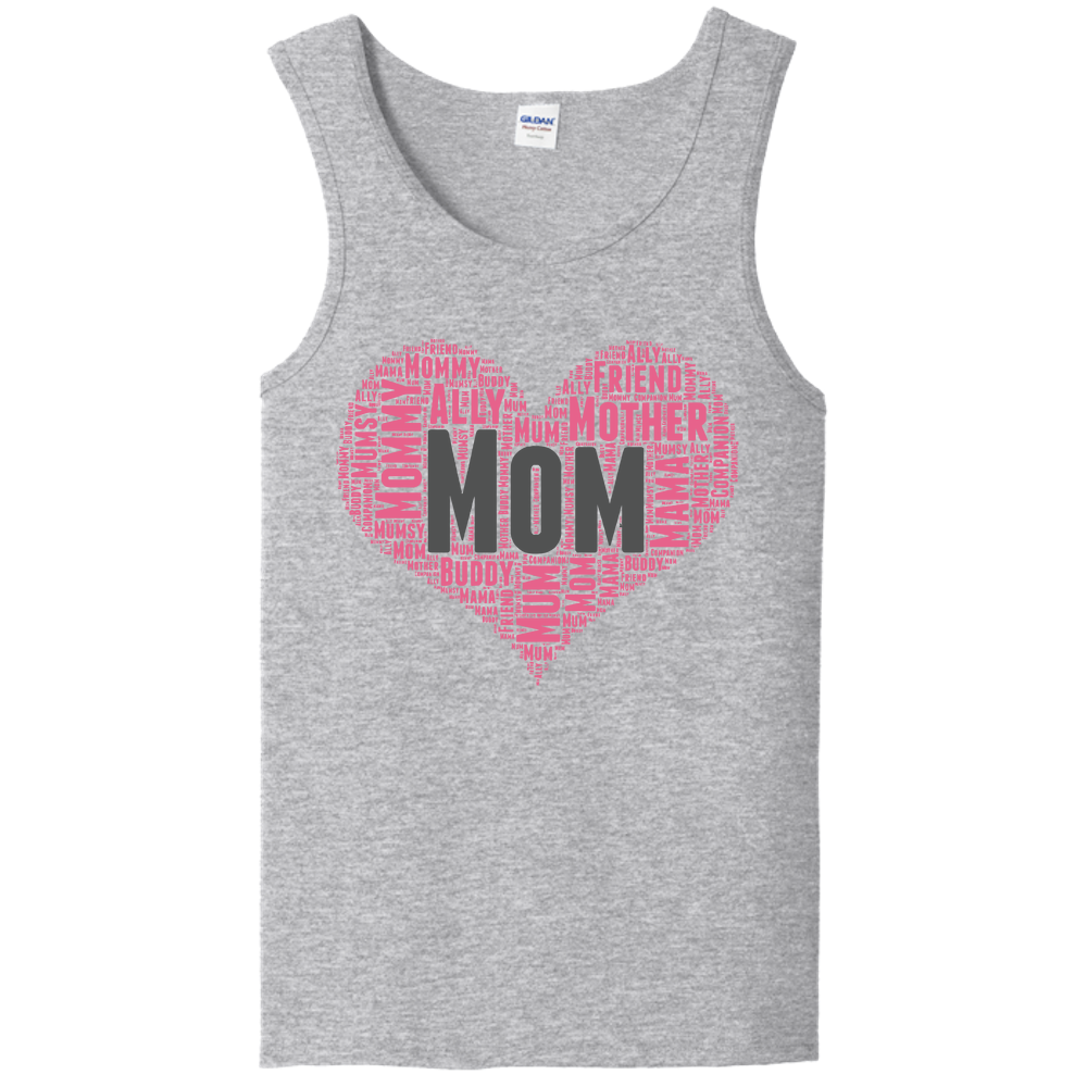 Mom Heart Unisex Tank Top - Light