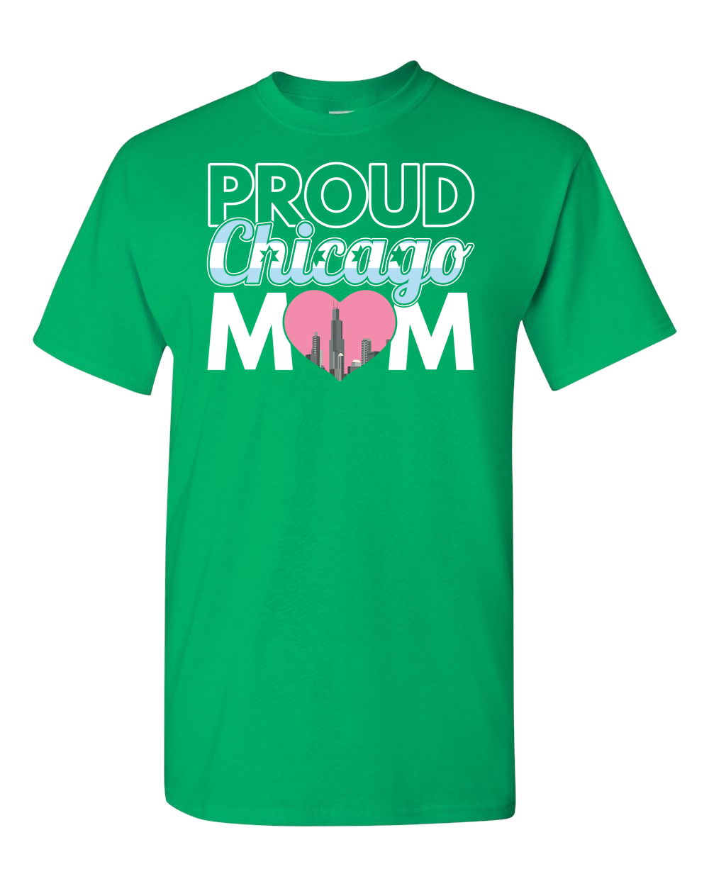Proud Chicago Mom - Dark - Adult Unisex T-Shirt