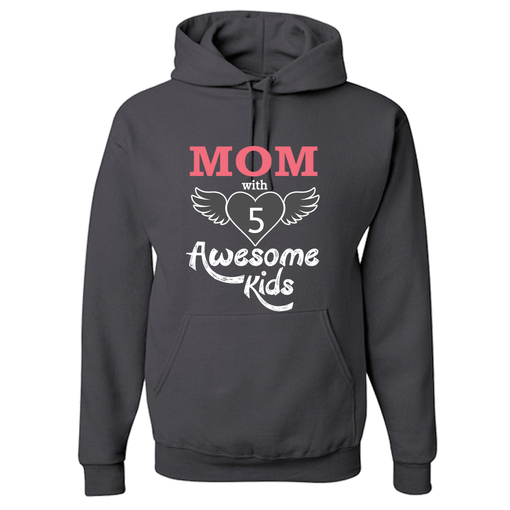 Mom With Awesome Kids - Dark - Adult Hoodie
