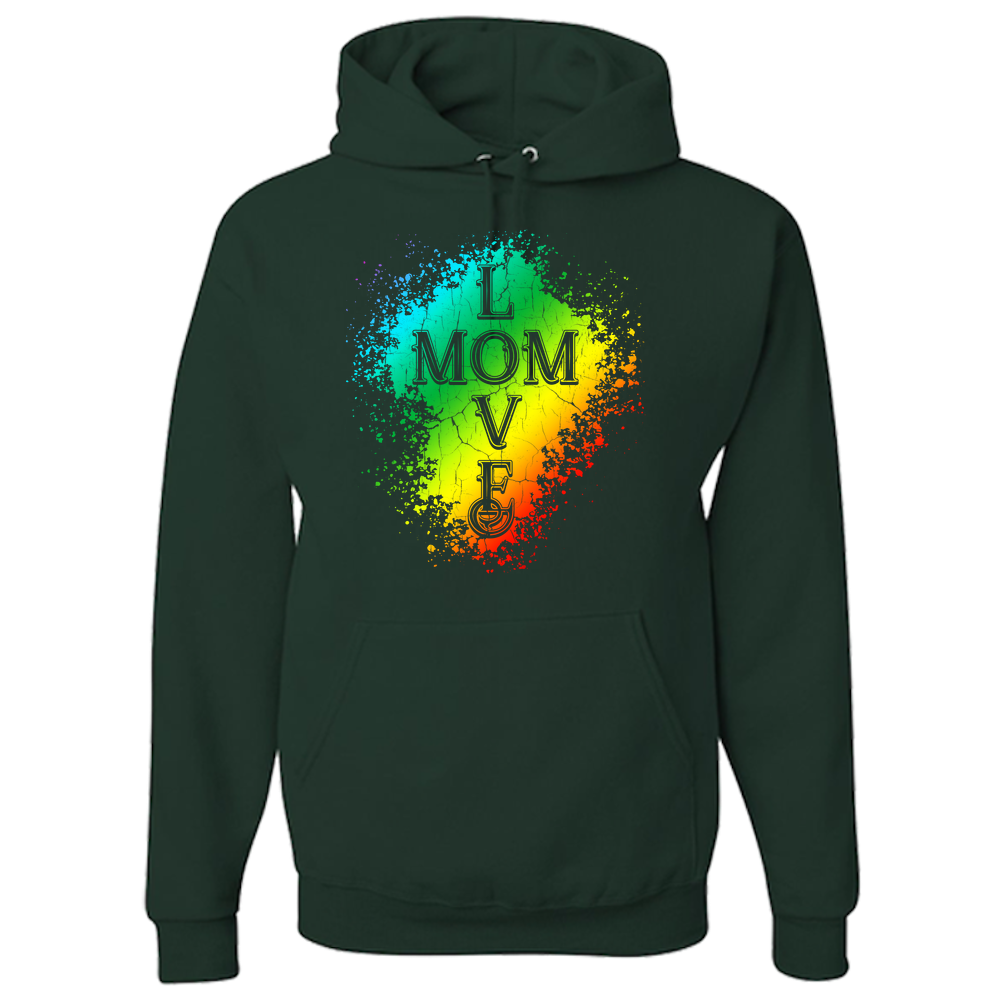 Mom Love Adult Hoodie - Dark