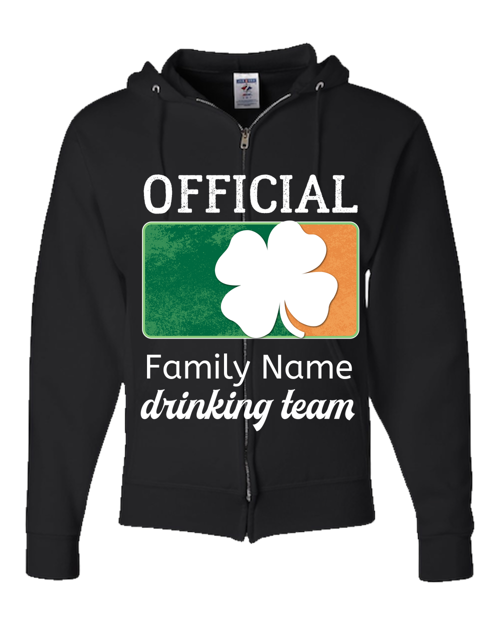 Irish Official Drinking Team Personalized Adult Zipper Hoodie