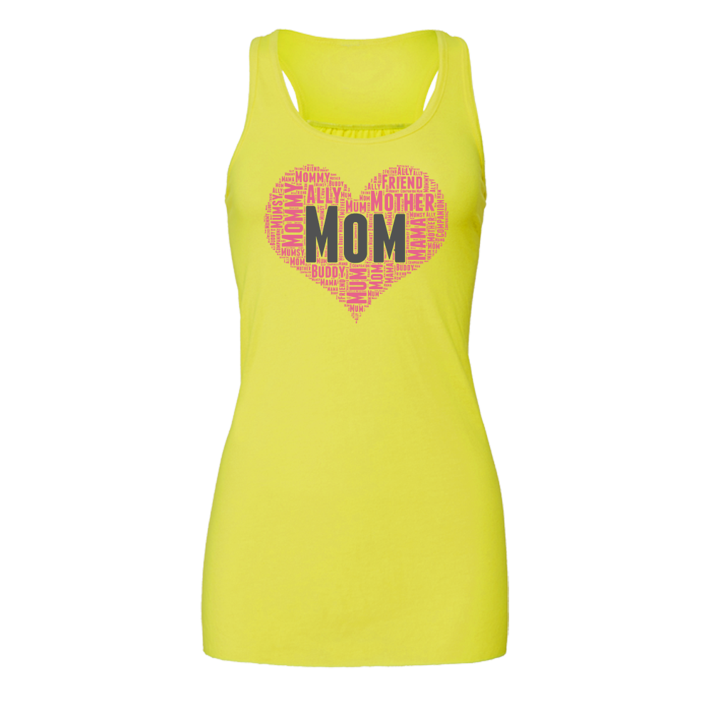 Mom Heart Bella Flowy Tank - Light