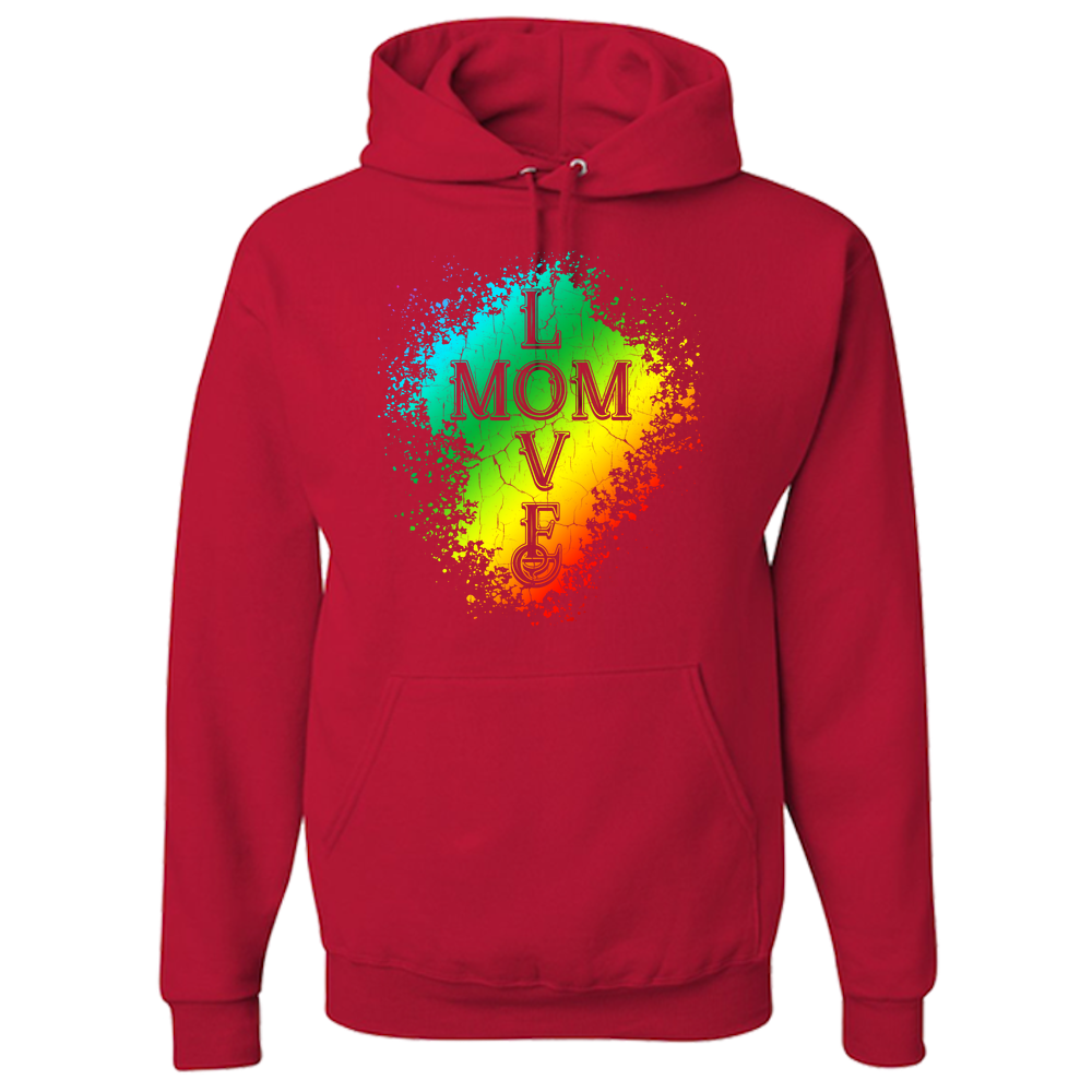 Mom Love Adult Hoodie - Dark