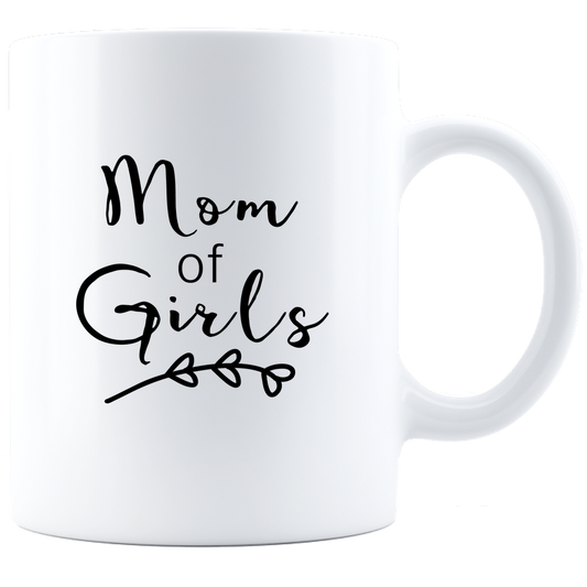 Mom Of Girls - Coffee Mug - White