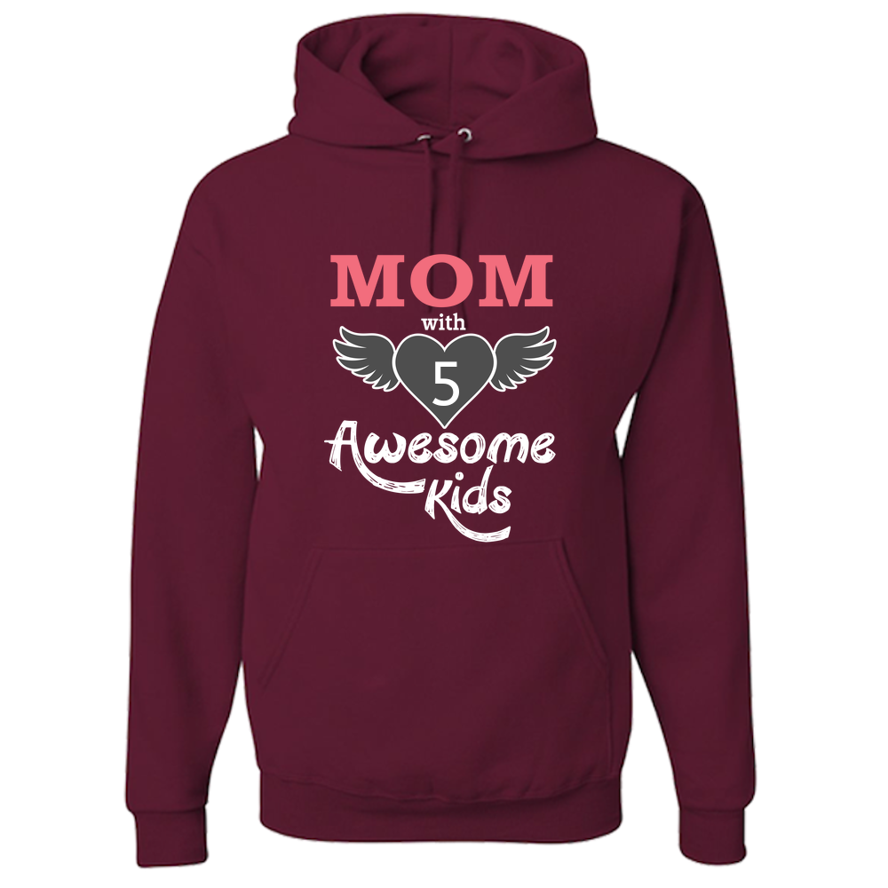 Mom With Awesome Kids - Dark - Adult Hoodie