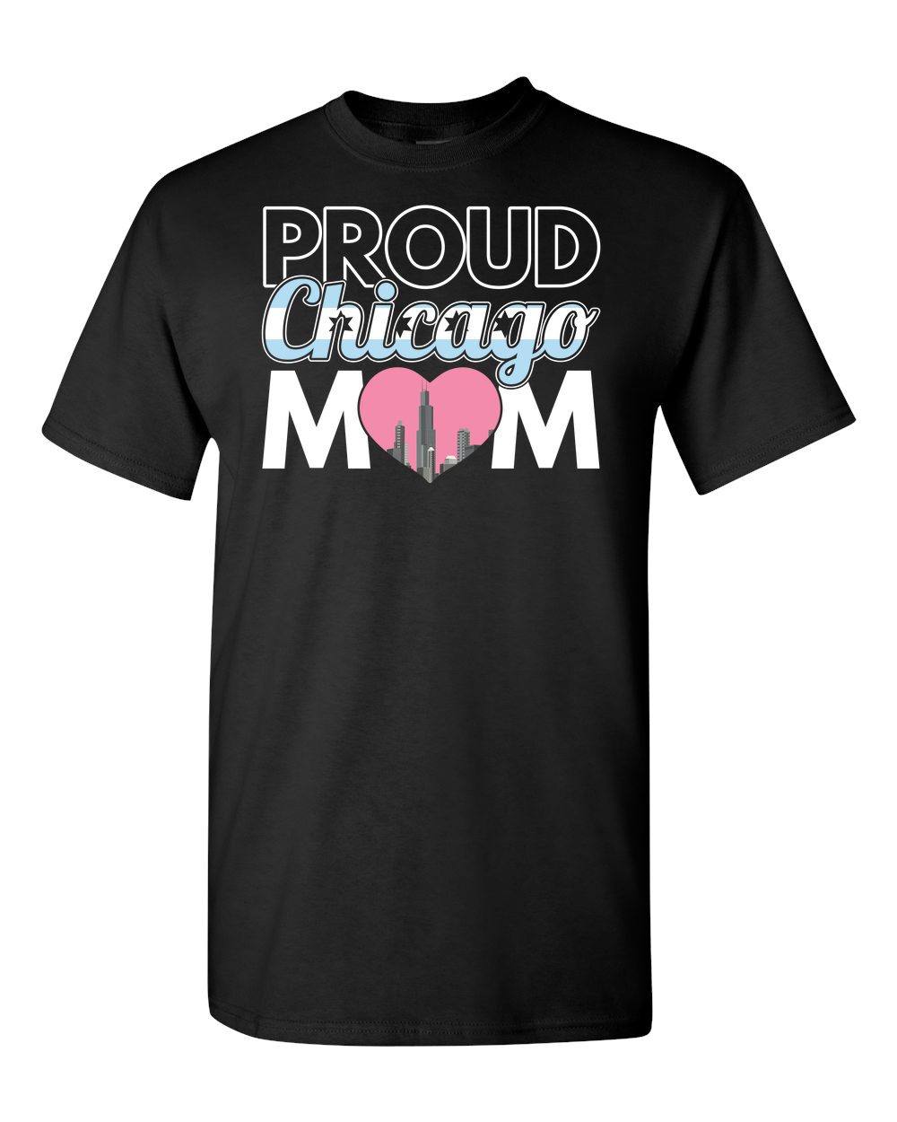Proud Chicago Mom - Dark - Adult Unisex T-Shirt