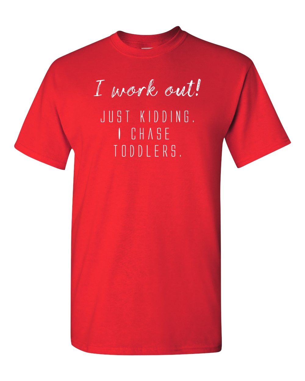 I work out! Dark - Adult Unisex T-Shirt