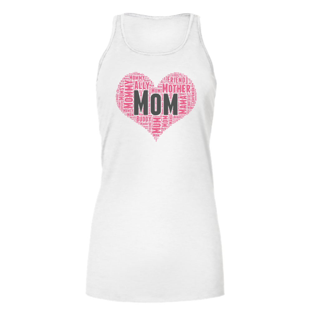 Mom Heart Bella Flowy Tank - Light