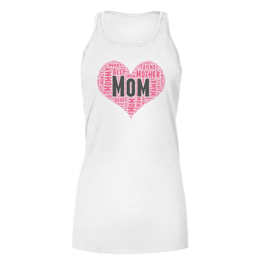 Mom Heart Bella Flowy Tank - Light