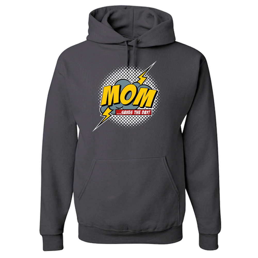 Mom Saves The Day Adult Hoodie - Dark