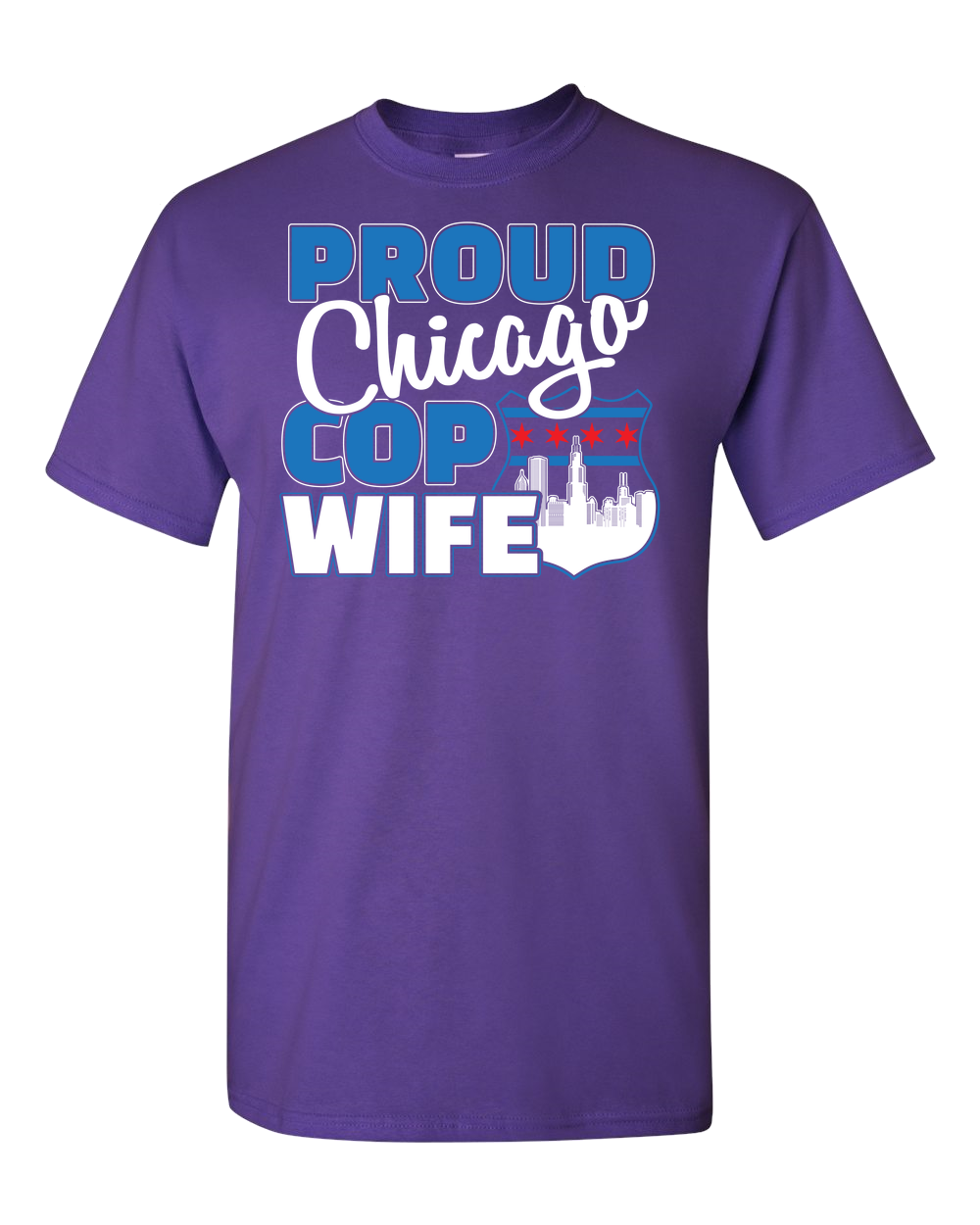 Proud Chicago Cop Wife - Dark - Adult Unisex T-Shirt