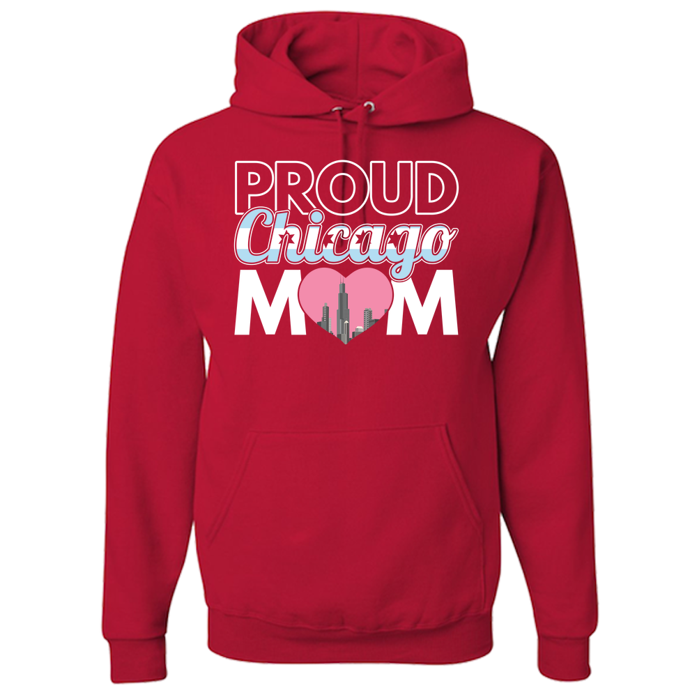 Proud Chicago Mom - Dark - Adult Hoodie