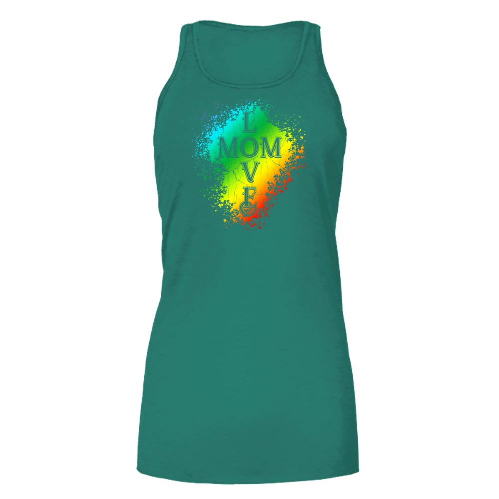 Mom Love Bella Flowy Tank - Dark