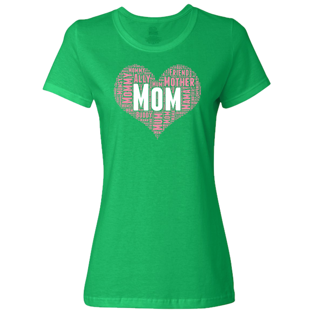 Mom Heart Ladies Classic Tees - Dark