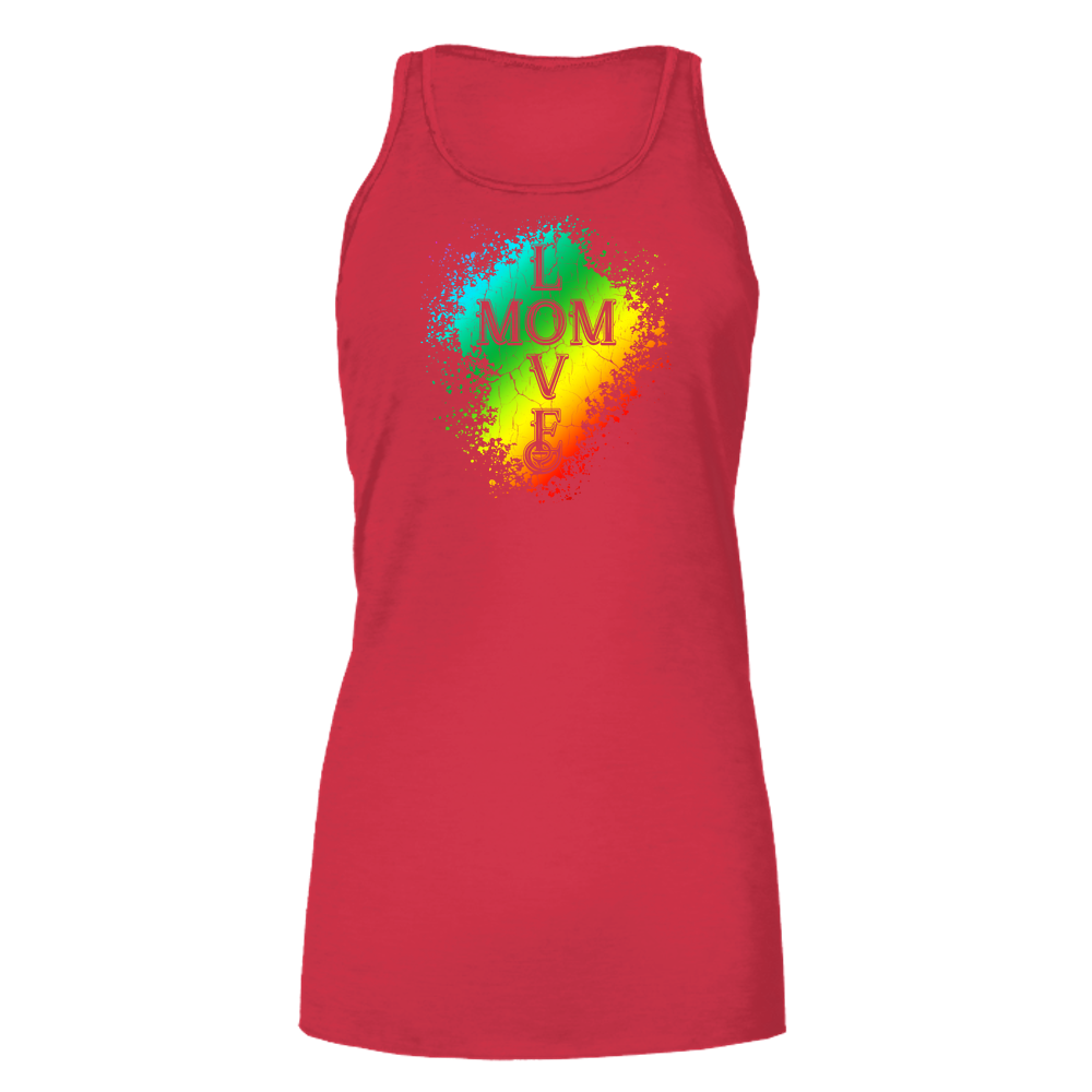Mom Love Bella Flowy Tank - Dark