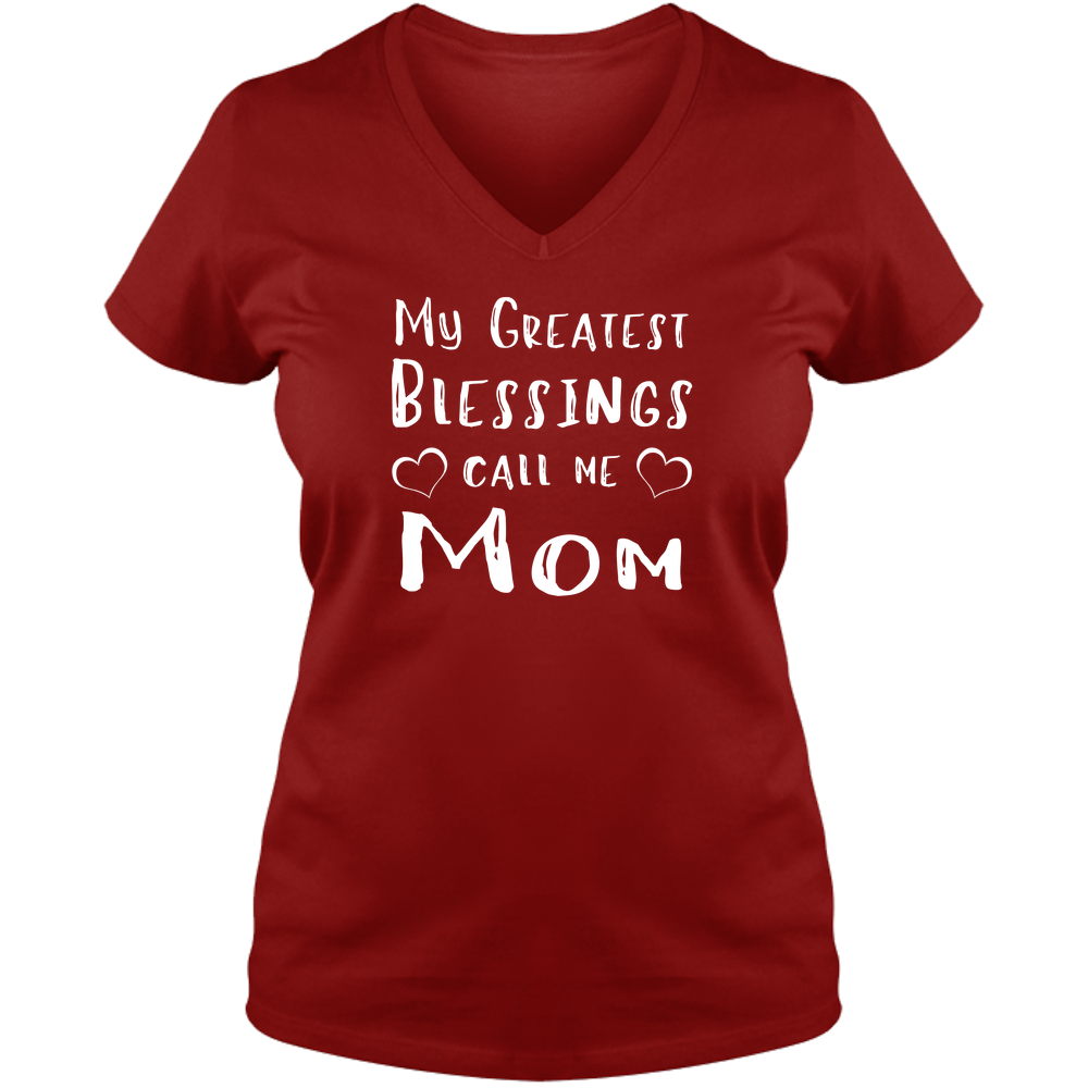 My Greatest Blessing Dark - Ladies V Neck Tee