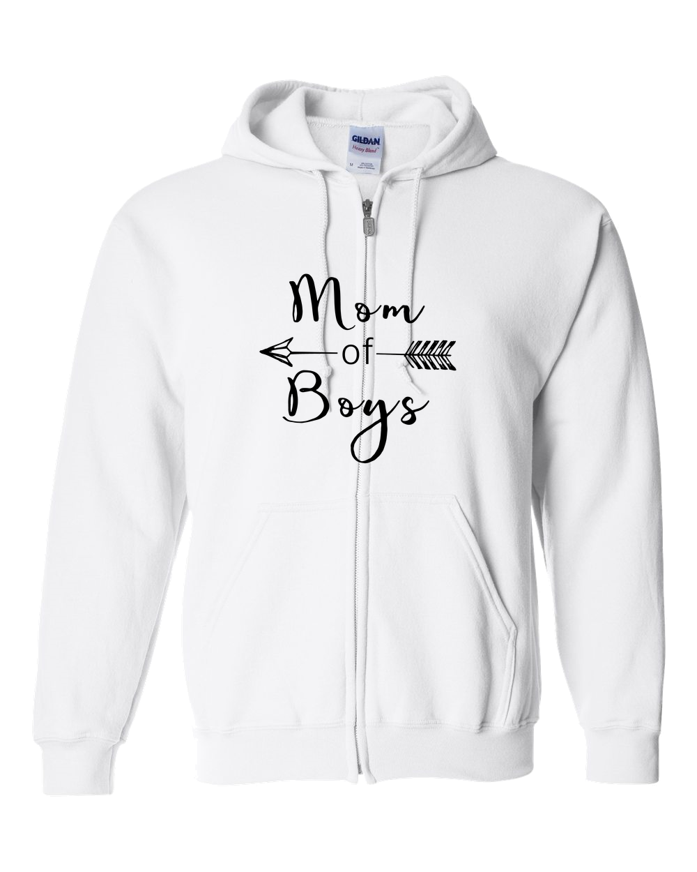 Mom Of Boys Light - Adult Zipper Hoodie