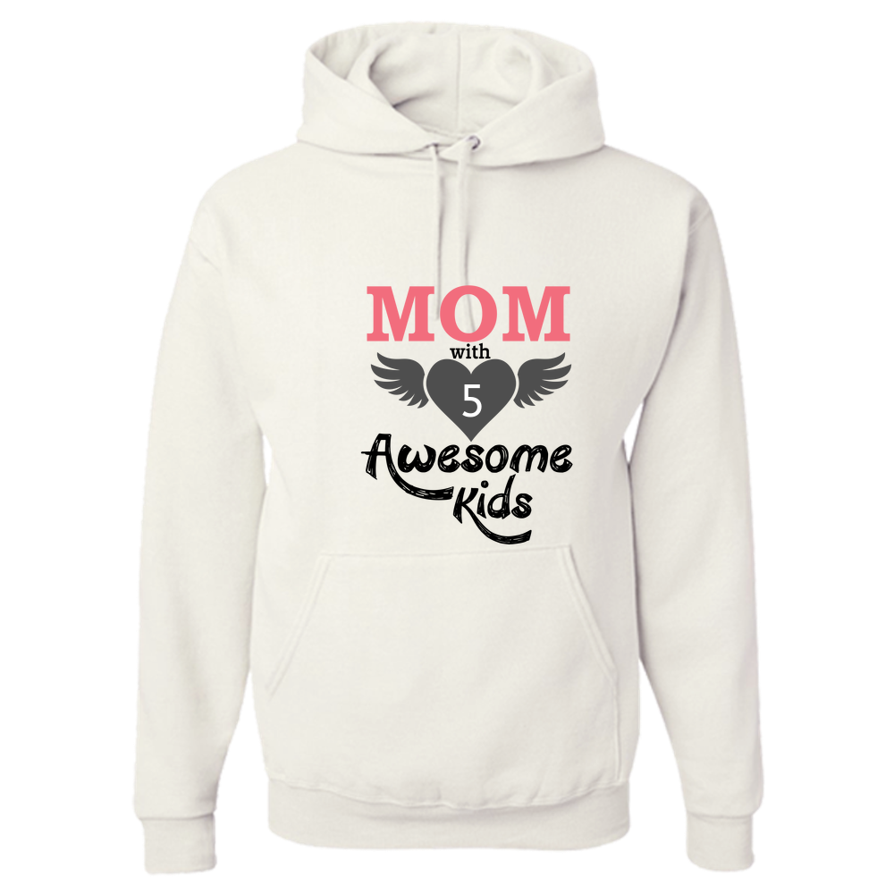 Mom With Awesome Kids - Light - Adult Hoodie