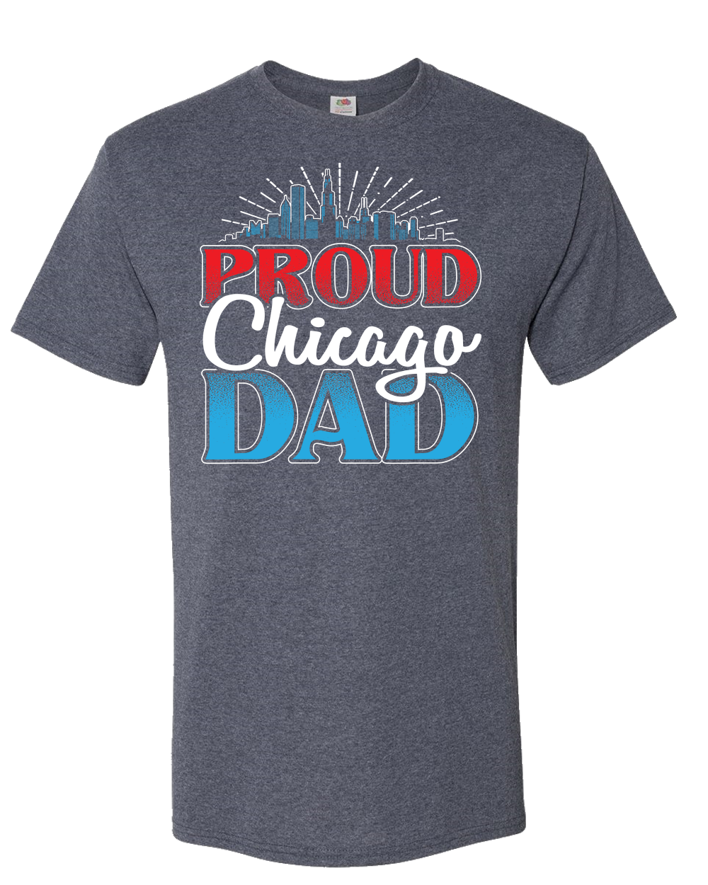 Proud Chicago Dad - Dark - Adult Unisex T-Shirt