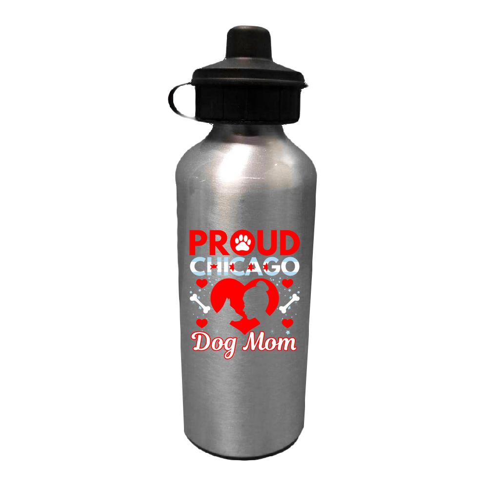 Proud Chicago Dog Mom - Water Bottles