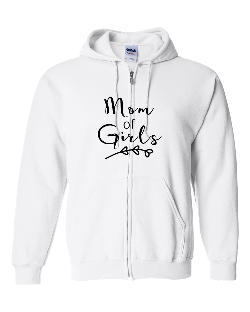 Mom Of Girls Light - Adult Zipper Hoodie