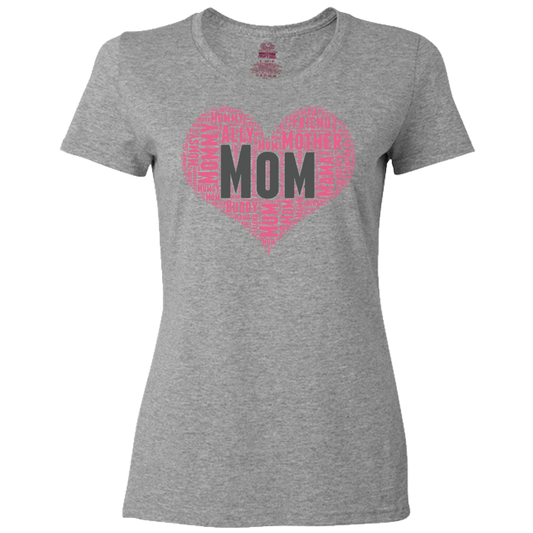 Mom Heart Ladies Classic Tees - Light