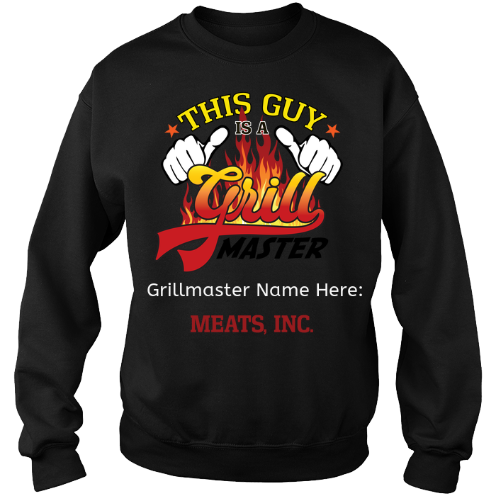 Grillmaster Sweatshirt Personalized Black