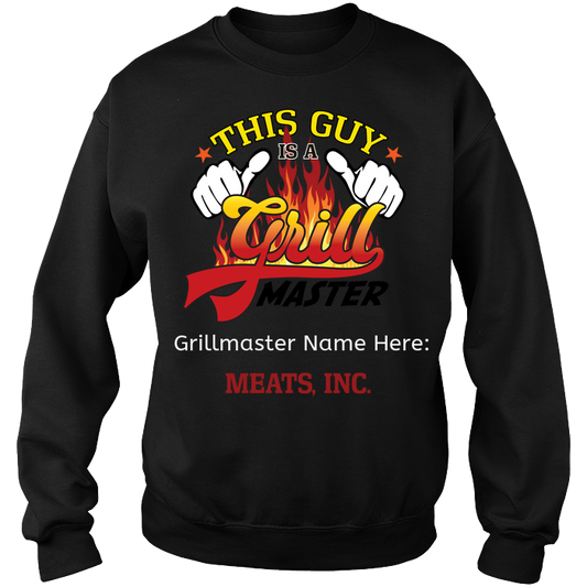 Grillmaster Sweatshirt Personalized Black