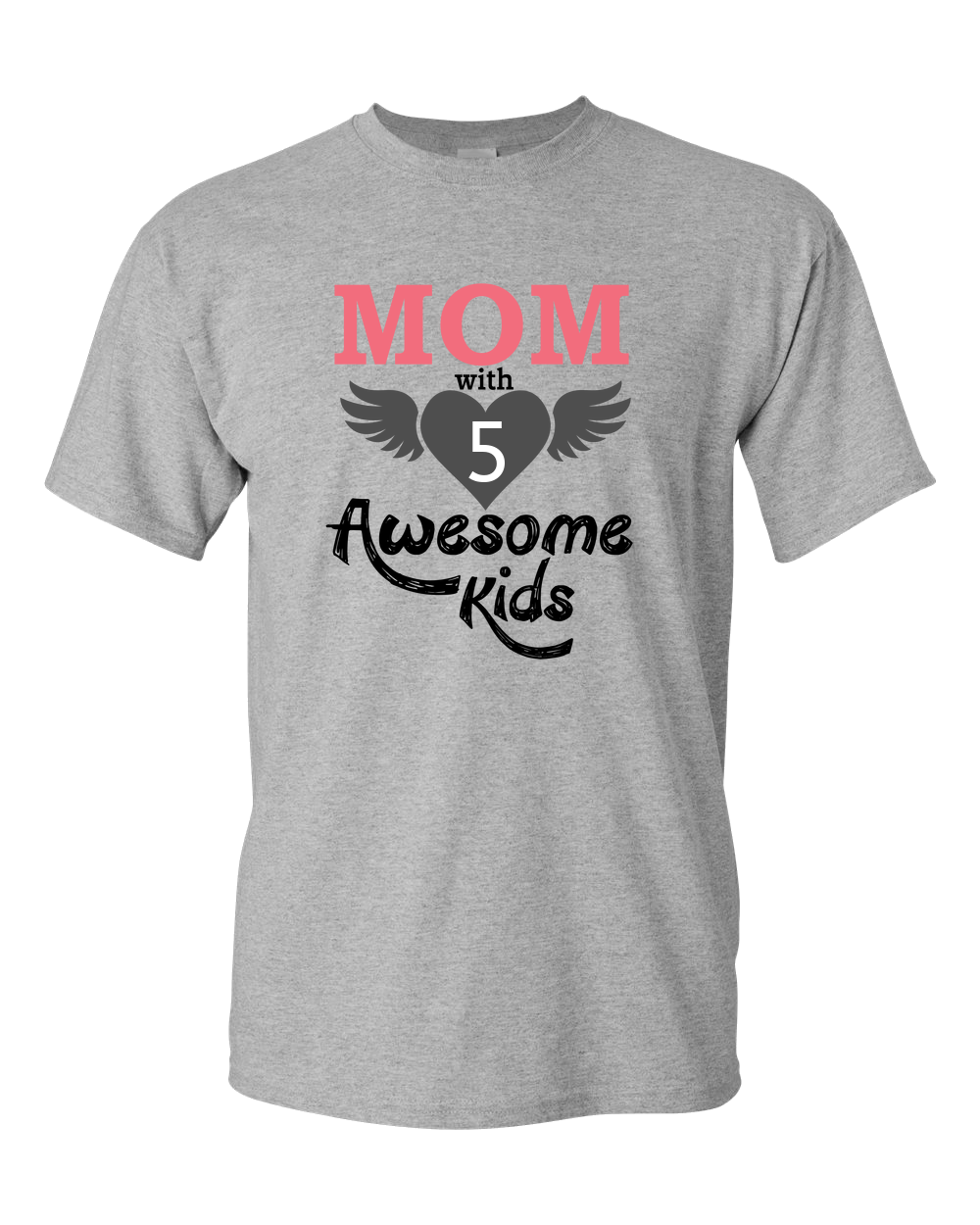 Mom With Awesome Kids - Light - Adult Unisex T-Shirt