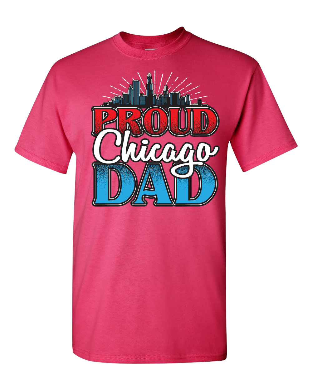 Proud Chicago Dad - Light - Adult Unisex T-Shirt