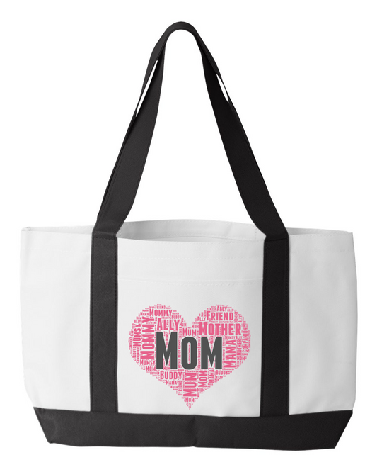 Mom Heart Tote Bag