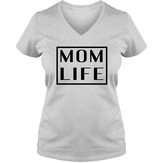 Mom Life Light - Ladies V Neck Tee