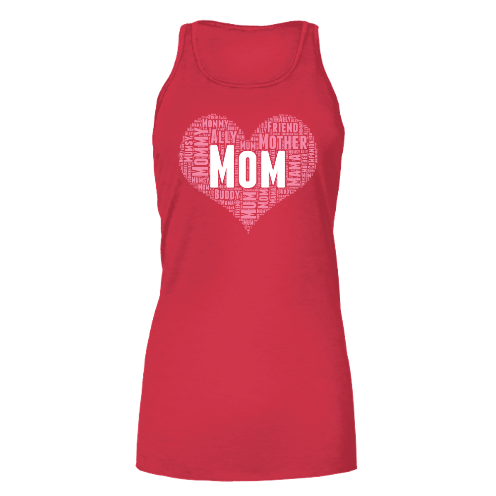 Mom Heart Bella Flowy Tank - Dark