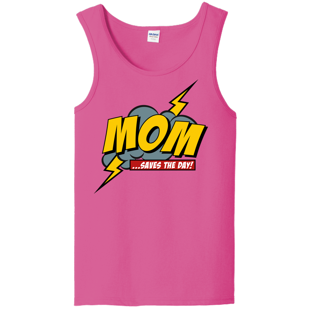Mom Saves The Day Unisex Tank Top - Light