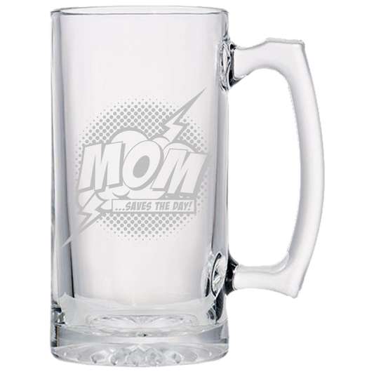 Mom Saves The Day Beer Mugs