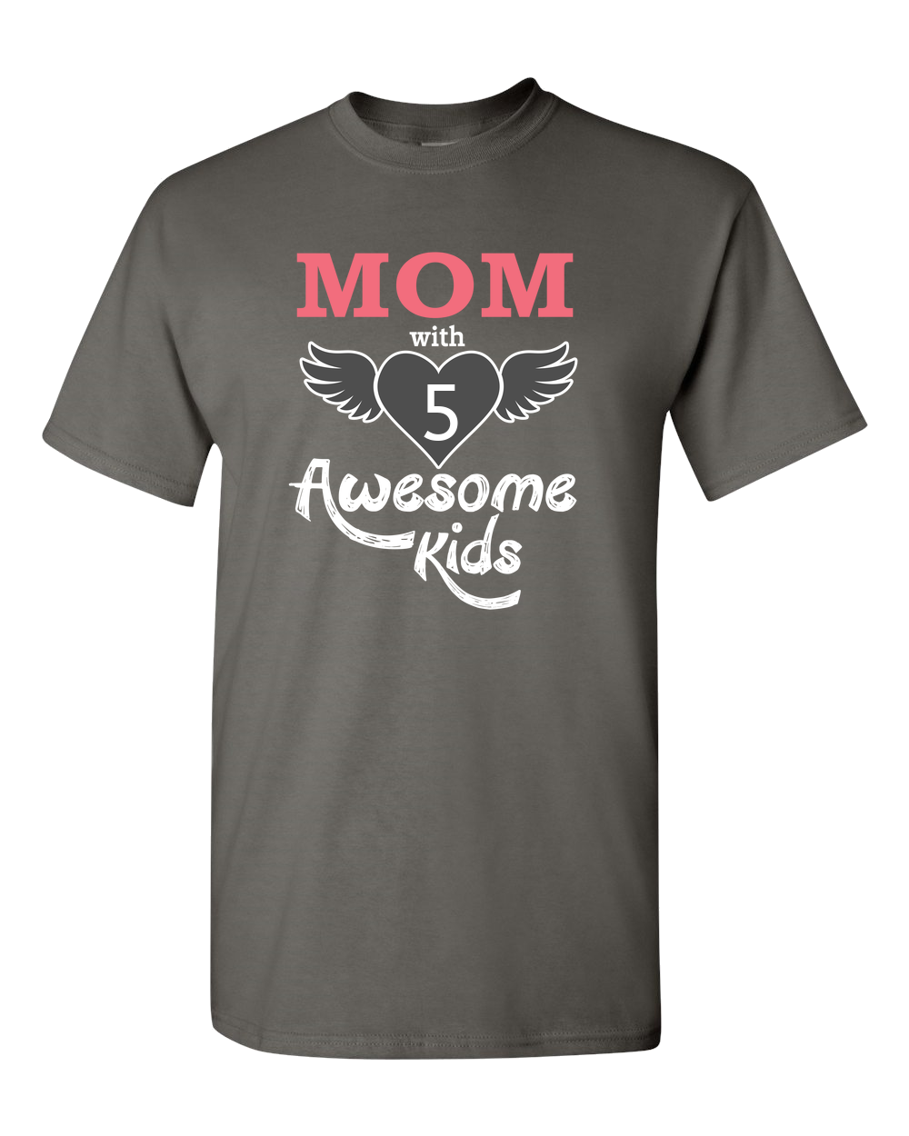 Mom With Awesome Kids - Dark - Adult Unisex T-Shirt