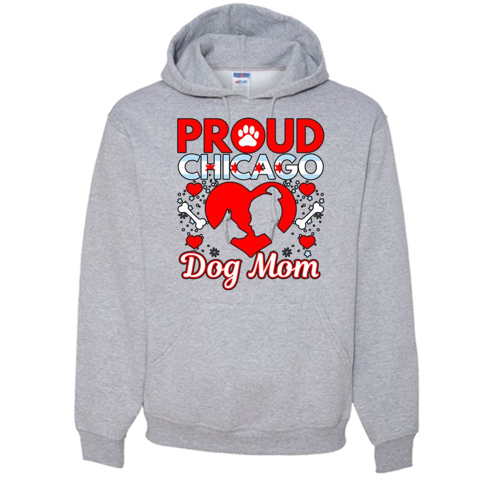 Proud Chicago Dog Mom - Light - Adult Hoodie