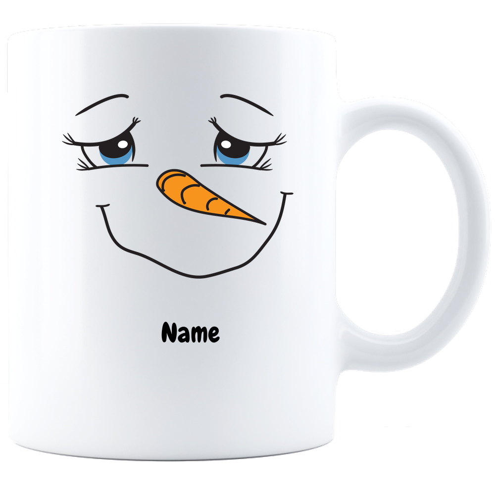 Snowman Personalized Coffee Mug - White