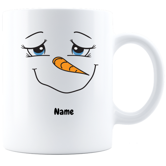 Snowman Personalized Coffee Mug - White