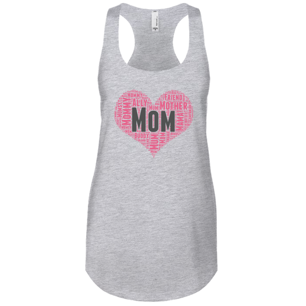 Mom Heart Next Level Tank - Light